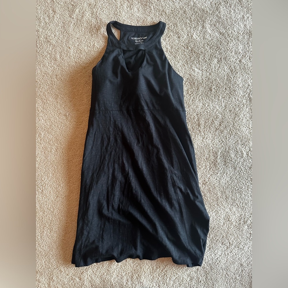 Toad & Co Black Built in Bra midi dress